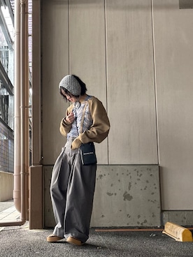 「アイテム（カーディガン/ボレロ）」を使った、おかまきさん（レディース・155cm・30代）の秋コーディネート