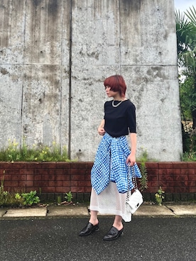 「MARNI（マルニ）のアイテム（ジャケット/アウター）」を使った、おかまきさん（レディース・154cm）の夏コーディネート