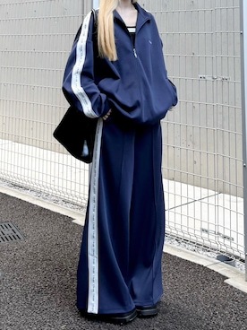 「アイテム（ジャージ）」を使った、０１７さん（レディース・159cm）の秋コーディネート
