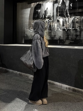 「アイテム（ボストンバッグ）」を使った、０１７さん（レディース・159cm）の冬コーディネート