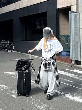 「アイテム（スウェットパンツ）」を使った、０１７さん（レディース・159cm）の夏コーディネート