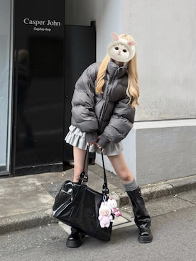 「アイテム（ダウンジャケット/コート）」を使った、０１７さん（レディース・159cm）の秋コーディネート