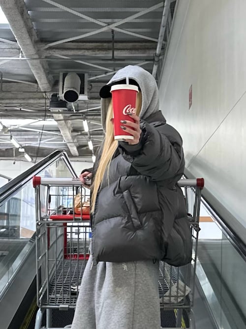 セール】【ユニセックス】オーバーサイズ中綿ダウンジャケット（ダウン