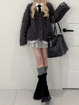 「17HR（セブンティーンアワーズ）のアイテム」を使った、０１７さん（レディース・159cm）の冬コーディネート