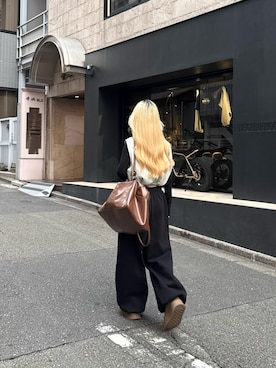 「アイテム（ボストンバッグ）」を使った、０１７さん（レディース・159cm）の秋コーディネート