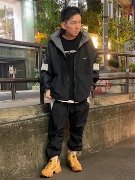 「アイテム（ナイロンジャケット）」を使った、yamachanさん（メンズ・165cm）の秋コーディネート