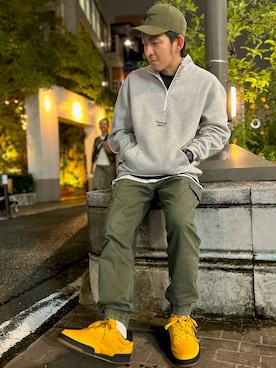 「Reebok（リーボック）のアイテム（スウェット）」を使った、yamachanさん（メンズ・165cm）の秋コーディネート