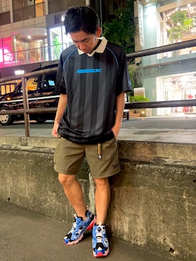 「Reebok（リーボック）のアイテム」を使った、yamachanさん（メンズ・165cm）の夏コーディネート