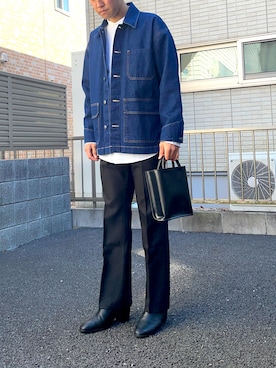 「LAKOLE（ラコレ）のアイテム（カバーオール）」を使った、yasu【相互】さん（メンズ・175cm）の冬コーディネート