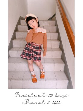「無（ム）のアイテム」を使った、A-Bao阿寶寶さん（キッズ・120cm）の春コーディネート