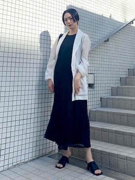 「RITO（リト）のアイテム（ジャケット/アウター）」を使った、Hitaka  Mahoさん（レディース・163cm）の夏コーディネート