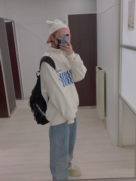 「HOOK（フック）のアイテム（スウェット）」を使った、hukufooさん（レディース・158cm）の秋コーディネート