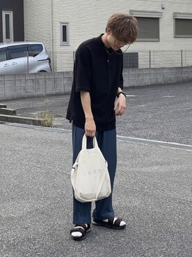 「COOLなこのコが仲間入り」｜「アイテム（財布/小物）」を使った、間井谷　勇生【大阪美容師】さん（メンズ・169cm）の夏コーディネート