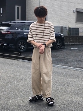 「COOLなこのコが仲間入り」｜「アイテム（財布/小物）」を使った、間井谷　勇生【大阪美容師】さん（メンズ・169cm）の夏コーディネート