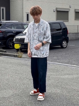「COOLなこのコが仲間入り」｜「アイテム（財布/小物）」を使った、間井谷　勇生【大阪美容師】さん（メンズ・169cm）の夏コーディネート