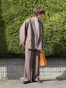 「秋冬」｜「アイテム（スリッポン）」を使った、間井谷　勇生【大阪美容師】さん（メンズ・169cm）の秋コーディネート