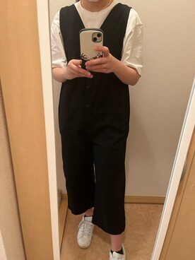 「emi+（エミプラス）のアイテム（オールインワン・サロペット）」を使った、みぃまちゃん。さん（レディース・160cm）の春コーディネート