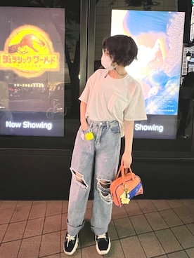 「NERDY（ノルディ）のアイテム（シューズ）」を使った、しおちゃんさん（レディース・153cm）の秋コーディネート