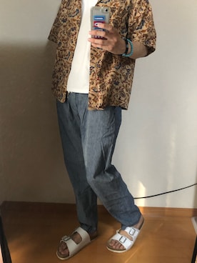 「Right-on（ライトオン）のアイテム（スラックス）」を使った、あらーさん（メンズ・172cm）の夏コーディネート