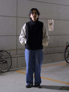 「stein（シュタイン）のアイテム」を使った、キーパーさん（メンズ・173cm）の冬コーディネート