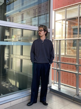 「URBAN RESEARCH（アーバンリサーチ）のアイテム（ドレスシューズ）」を使った、HAYATEさん（メンズ・173cm）の秋コーディネート