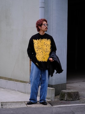 「markaware（マーカウェア）のアイテム」を使った、キーパーさん（メンズ・173cm）の冬コーディネート