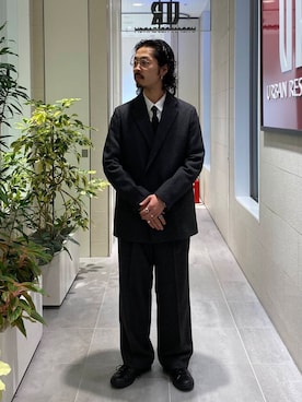 「アイテム（セットアップ）」を使った、キーパーさん（メンズ・173cm）の冬コーディネート