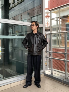 「シンプルコーデ」｜「アイテム（その他アウター）」を使った、キーパーさん（メンズ・173cm）の秋コーディネート