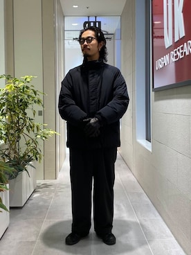 「URBAN RESEARCH（アーバンリサーチ）のアイテム（手袋）」を使った、HAYATEさん（メンズ・173cm）の冬コーディネート