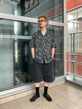「アイテム（ローファー）」を使った、キーパーさん（メンズ・173cm）の夏コーディネート