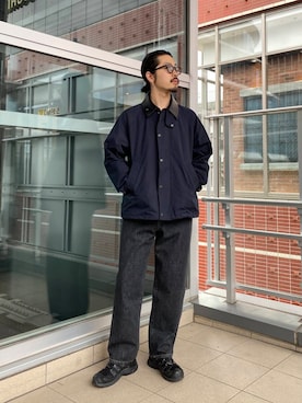 「Barbour（バブアー）のアイテム（その他アウター）」を使った、HAYATEさん（メンズ・173cm）の冬コーディネート