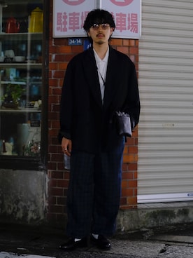 「stein（シュタイン）のアイテム」を使った、キーパーさん（メンズ・173cm）の秋コーディネート