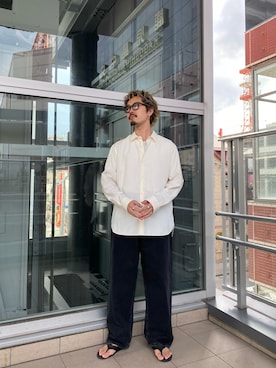 「Lee（リー）のアイテム」を使った、キーパーさん（メンズ・173cm）の夏コーディネート
