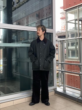 「Barbour（バブアー）のアイテム（その他アウター）」を使った、HAYATEさん（メンズ・173cm）の秋コーディネート
