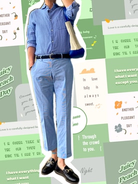 「BEAMS（ビームス）のアイテム（ベルト）」を使った、zizitownさん（メンズ・175cm）の夏コーディネート