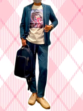 「URBAN RESEARCH（アーバンリサーチ）のアイテム（Tシャツ/カットソー）」を使った、zizitownさん（メンズ・175cm）の夏コーディネート