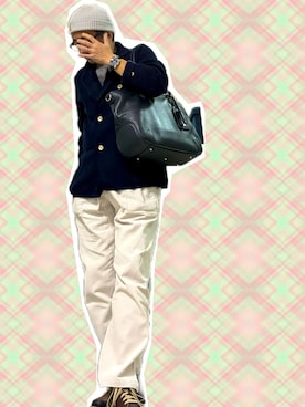 「アイテム（テーラードジャケット）」を使った、zizitownさん（メンズ・175cm）の秋コーディネート