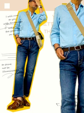 「Paraboot（パラブーツ）のアイテム」を使った、zizitownさん（メンズ・175cm）の夏コーディネート