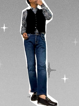 「アイテム（ベスト）」を使った、zizitownさん（メンズ・175cm）の秋コーディネート