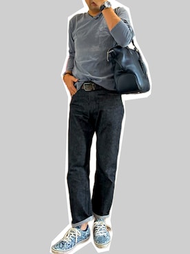 「NANO universe（ナノユニバース）のアイテム」を使った、zizitownさん（メンズ・175cm）の秋コーディネート