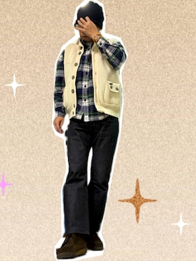 「アイテム（ブーツ）」を使った、zizitownさん（メンズ・175cm）の冬コーディネート