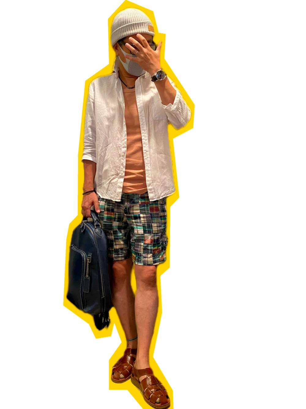 「大人カジュアル、おしゃれさんと繋がりたい、いいね、save、フォローお願いします🤑、きれいめカジュアル」｜「33Degreesの[33DEGREES/サーティスリーディグリーズ] フレンチリネン7分袖シャツ（シャツ/ブラウス、ホワイト系）」を使った、zizitownさん（メンズ・175cm）の秋コーディネートの1枚目の写真