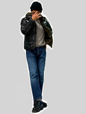 「HERNO（ヘルノ）のアイテム」を使った、zizitownさん（メンズ・175cm）の冬コーディネート