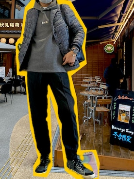 「HERNO（ヘルノ）のアイテム（ジャケット/アウター）」を使った、zizitownさん（メンズ・175cm）の冬コーディネート