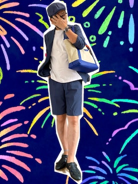 「アイテム（テーラードジャケット）」を使った、zizitownさん（メンズ・175cm）の夏コーディネート