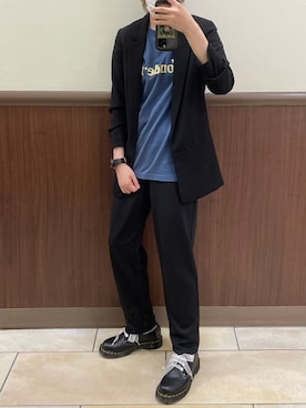 「G.O.C（ジーオーシー）のアイテム（テーラードジャケット）」を使った、fujino_otkmさん（レディース・156cm）の秋コーディネート