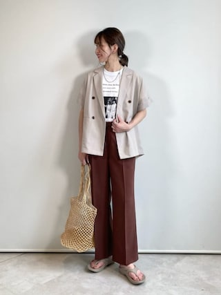 ICE ポリエステル フレンチスリーブ シャツ ジャケット green label relaxing（グリーンレーベルリラクシング）の「ICE