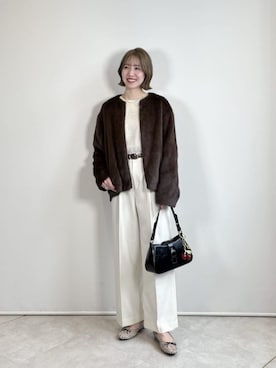 西村（nishimura）さん（レディース・163cm）の冬コーディネート