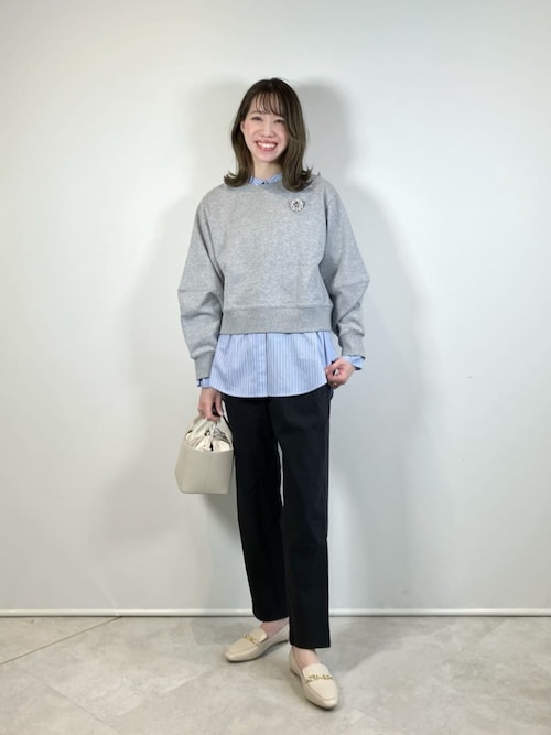 green label relaxingの［size SHORT/TALLあり］オルマイ LI/MIX テーパード パンツを使ったコーディネート（ZOZOTOWN Yahoo!店）