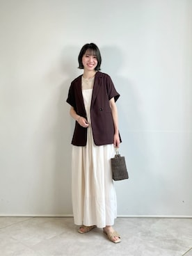 「アイテム（ワンピース/ドレス）」を使った、西村（nishimura）さん（レディース・163cm）の夏コーディネート
